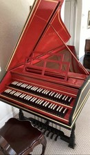 Vintage Postwar Arnold Dolmetsch Double Manual Harpsichord