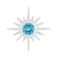 Blauer Apatit Silber-AnhäNger Madagaskar 0,68Ct