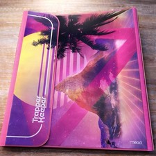 Mead Original Trapper Keeper Binder Retro Portfolio Vintage Style SUNSET Pink