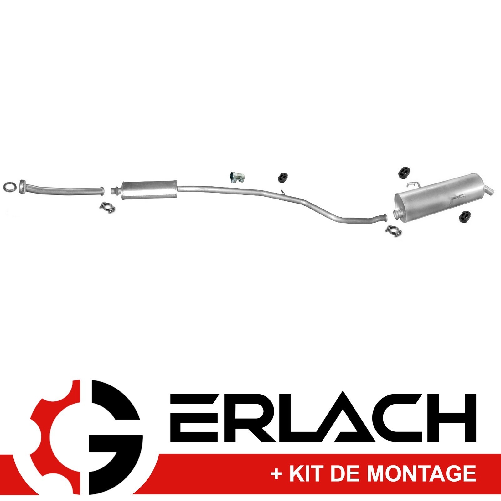 Silencieux echappement Peugeot 206 1.6 avec réduction du bruit et flux fluide