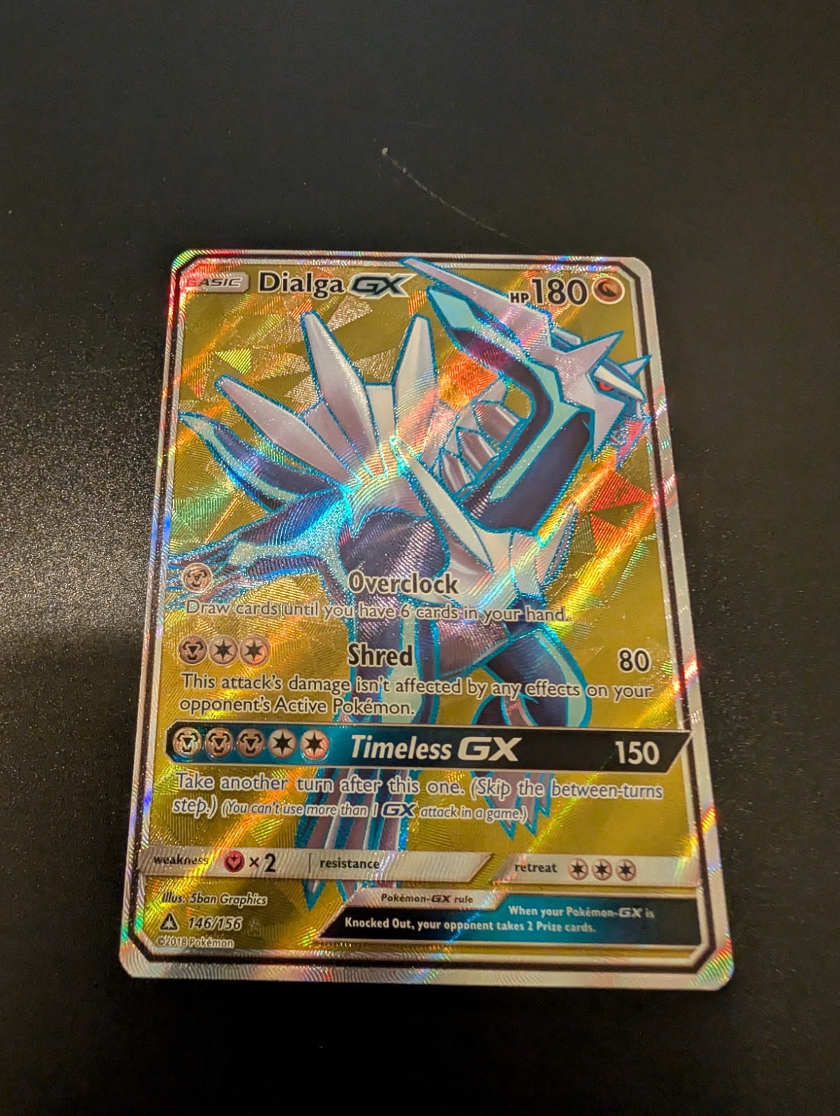 Dialga GX (Full Art) Ultra Rare SM - Ultra Prism 146/156 NM