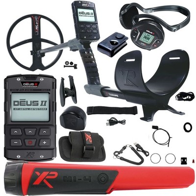 XP DEUS II FMF Metal Detector w/ 11'' Coil & XP MI-4 Waterproof Pinpointer