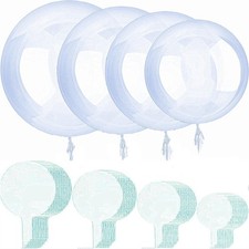 Clear Bobo Balloons 40 pieces, 4 Sizes Transparent Bubble Balloon,Different S...