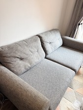 Jack Wills x Sofa.com Jack Retro Modern 3 Seater Sofa In Grey Textured Weave
