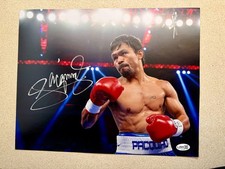 Manny Pacquaio Signed 11x14 Photo 12X World Boxing Champion JSA #3