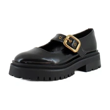Steve Madden Lyndon Womens Loafers & Slip-Ons Black Leather
