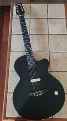 Moukey BCC-100 Acoustic Electric Guitar Black S Pickup Voulme Knob + Accessories