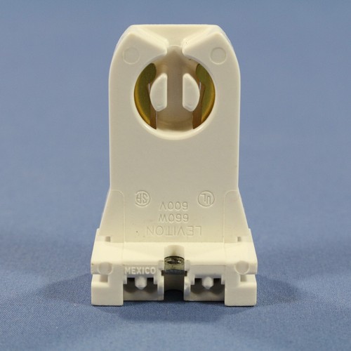 Leviton Fluorescent Lamp Holder T-8 T-12 Light Socket High Profile 1.17" 13357-N