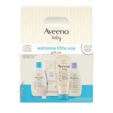 Aveeno Baby Welcome Little One Gift Set, Wash Lotion Wipes 5-Piece