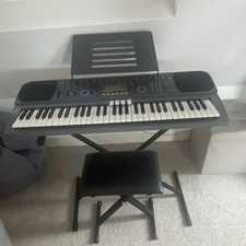 Casio CTK-601 61-Key Electronic Keyboard Touch Response Pitch Bend Stand Bench