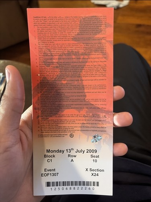 #ad #ad Michael Jackson This Is It Concert Ticket July 13 2009 $700.00