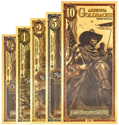 2025 Arizona Goldback Starter Set *ALPHA SERIES* (1/2, 1, 2, 5