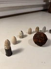 Original Civil War Bullets – Lot of 7 Minie Balls + 1 Round Ball Relic