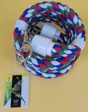 Cotton Coil Rope Bird Perch With Bell, Small, 1/2 Inch Diameter