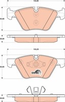 Bremsbelagsatz Scheibenbremse Cotec TRW GDB1810 FüR BMW E87 E91 E82 E90 E88 E81
