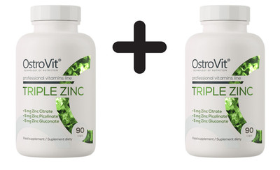 2 x OstroVit Tripple Zinc - 90 caps (105,00 EUR/kg)
