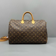Louis Vuitton Speedy 40 Monogram Canvas Boston Handbag Large Travel Duffle