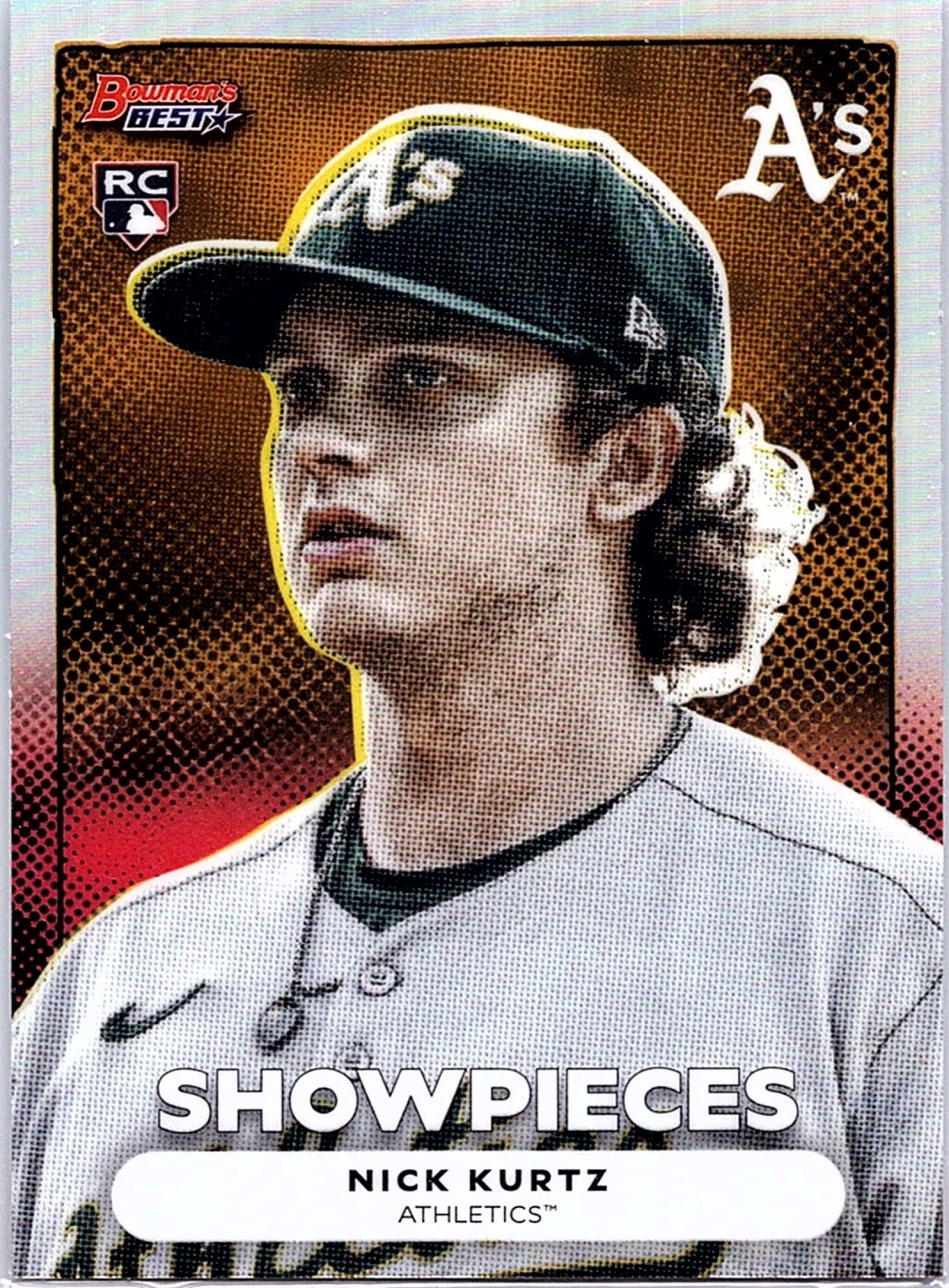 NICK KURTZ 2025 Bowman's Best #BS-2 Showpieces RC Athletics
