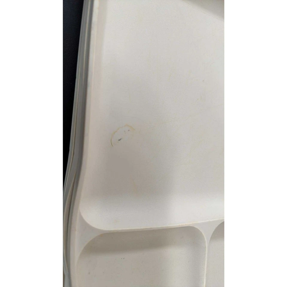 6 件老式特百惠白色和 1 件紫色分盘午餐野餐野营 — 第 4/4 张图片