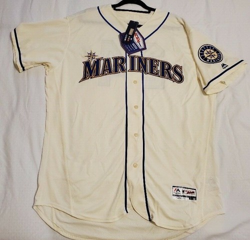 Authentic Majestic 40 MEDIUM SEATTLE MARINERS FLEX BASE KEN GRIFFEY JR. Jersey - Picture 2 of 4