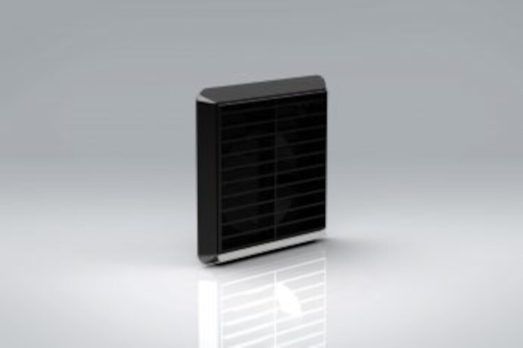 125mm Black Louvered Grille with Flyscreen
