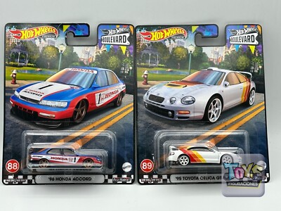 Lot Of 2 Hot Wheels Boulevard #89 Toyota Celica Gt-Four & #88 Honda Accord 96
