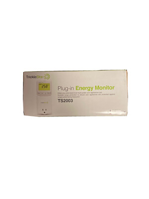 TrickleStar Plug In Energy Monitor TS2003-US-W Watt Meter  New