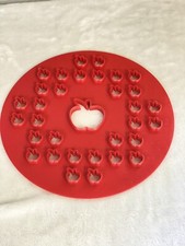 Pie Top Cake Fondant Cutter Stencil Red 9.75" Teacher Fall Autumn Bake