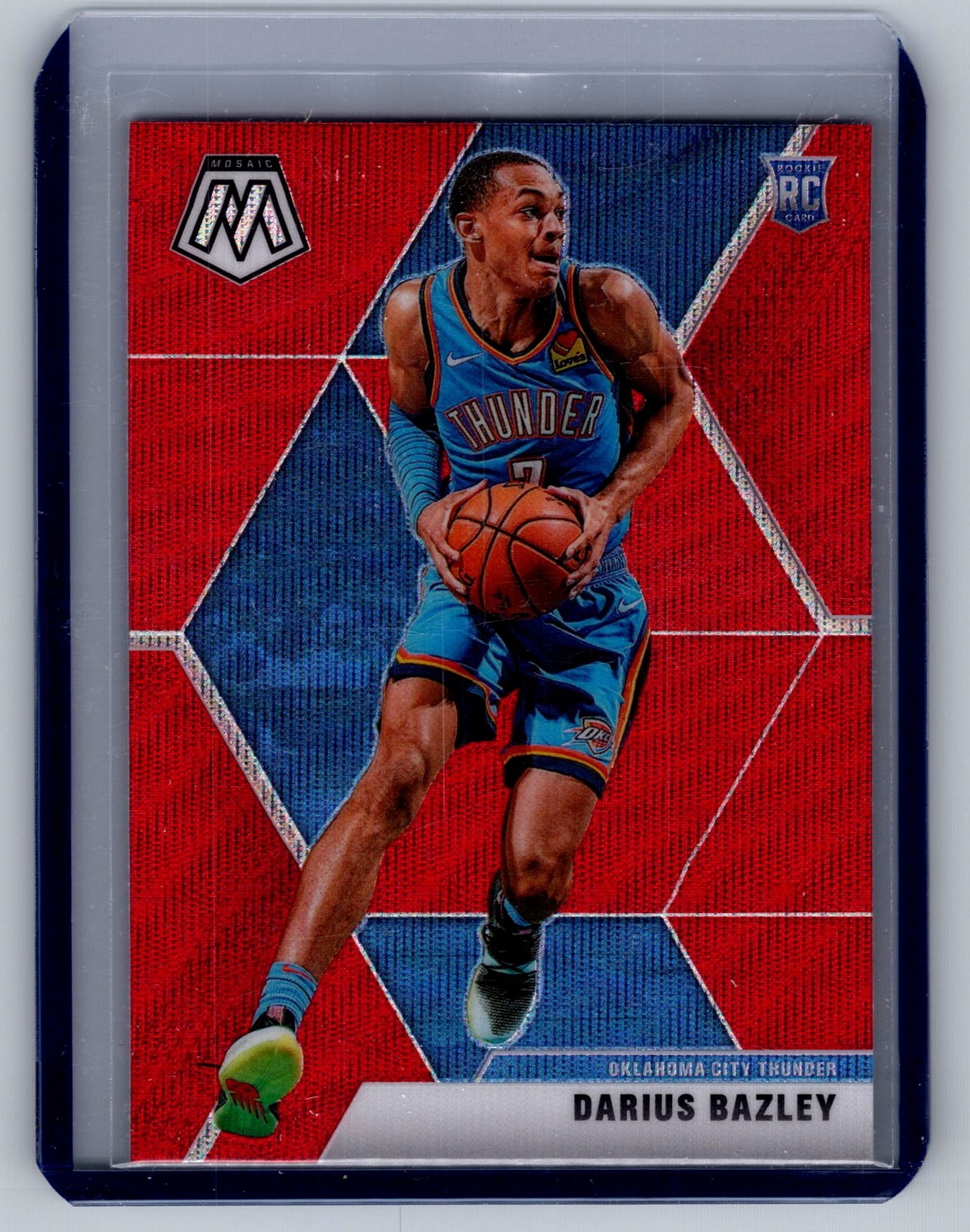 2019-20 Panini Mosaic #227 Darius Bazley Red Wave Prizm Rookie