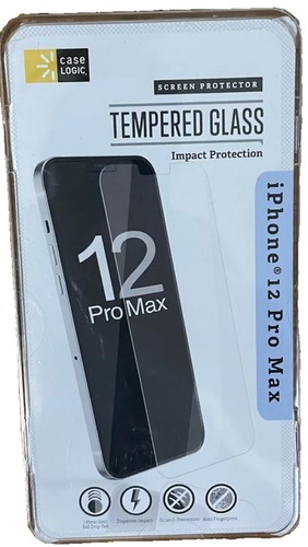 Case Logic Tempered Glass Transparent Screen Impact Protector iPhone 12 Pro Max - Picture 2 of 3