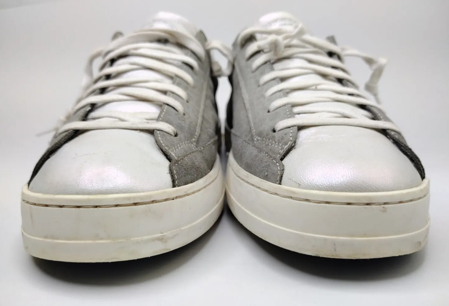 P448 John Python Print Gray White Leather Iridesc… - image 7