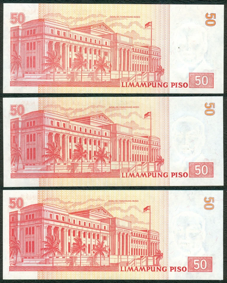 50 Pesos Philippine Overprints - Pedro Calungsod, Trinity University, PDIC Notes - Image 2 of 2