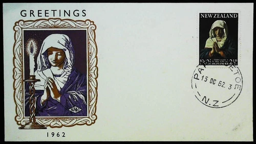 1962 FDC New Zealand. Christmas. Unaddressed. CDS "PAPATOE"