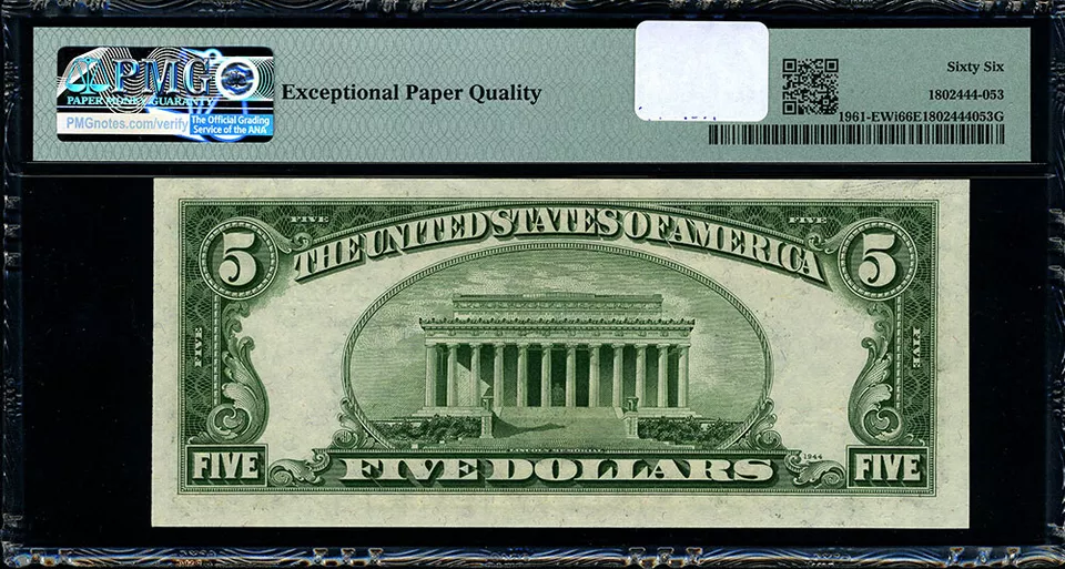 FR. 1961 EWi $5 1950 Federal Reserve Note Richmond E-A Block Gem PMG CU66 EPQ - Image 3 of 3