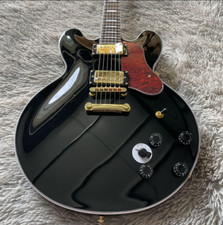 ES-335 Semi Hollow Electric Guitar Black H-H Pickups Gold Hardware 6 strings