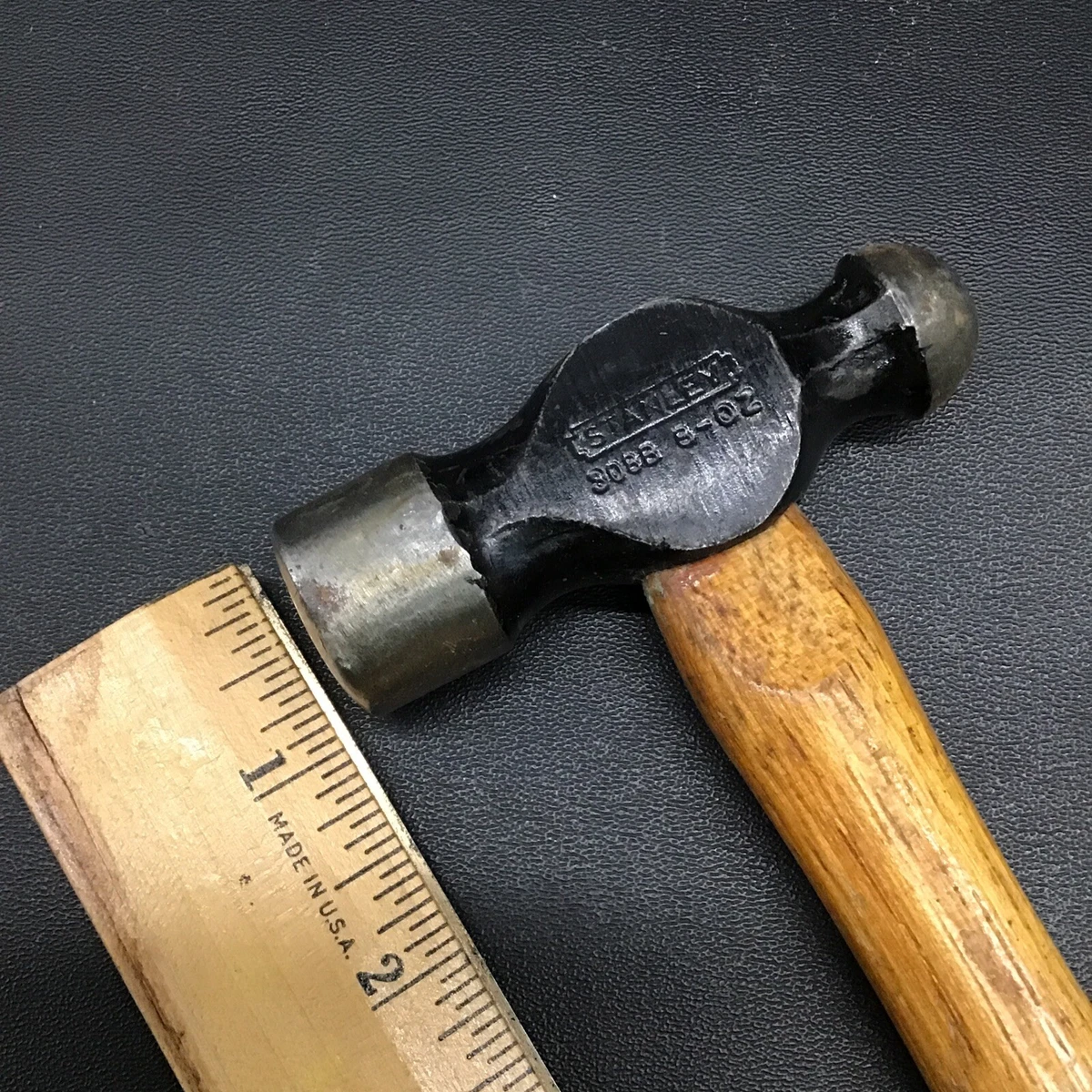 Vintage STANLEY 8 oz Ball Peen Hammer 3088 Nice Original Handle