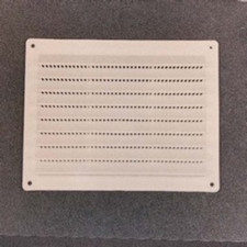 griglia di aerazione in abs cm 12,5x36,5 ad incasso muro parete antinsetti