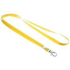 5 Yellow Lanyards with Swivel Hook Clips 17" Badge Holders for ID Keys