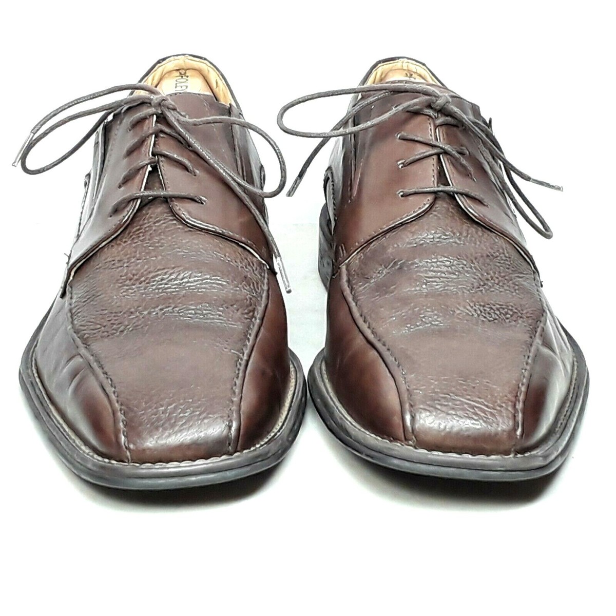 Brass Boot Walking Gloves Mens Brown Leather Bicycle Toe  display picture 3