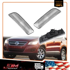 For 2009-2017 VW Tiguan Euro Clear Lens Front Bumper Side Marker Lights 2PCS