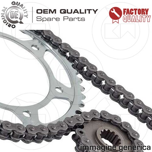 KIT TRASMISSIONE PBR CATENA EK CORONA PIGNONE CAGIVA FRECCIA C 12 R 125 1989-92 - Picture 4 of 4