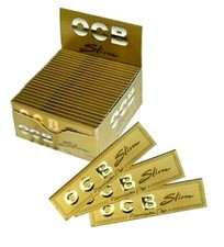 3x OCB King Size Slim Rolling Papers Gold Pack USA Shipped SPECIAL