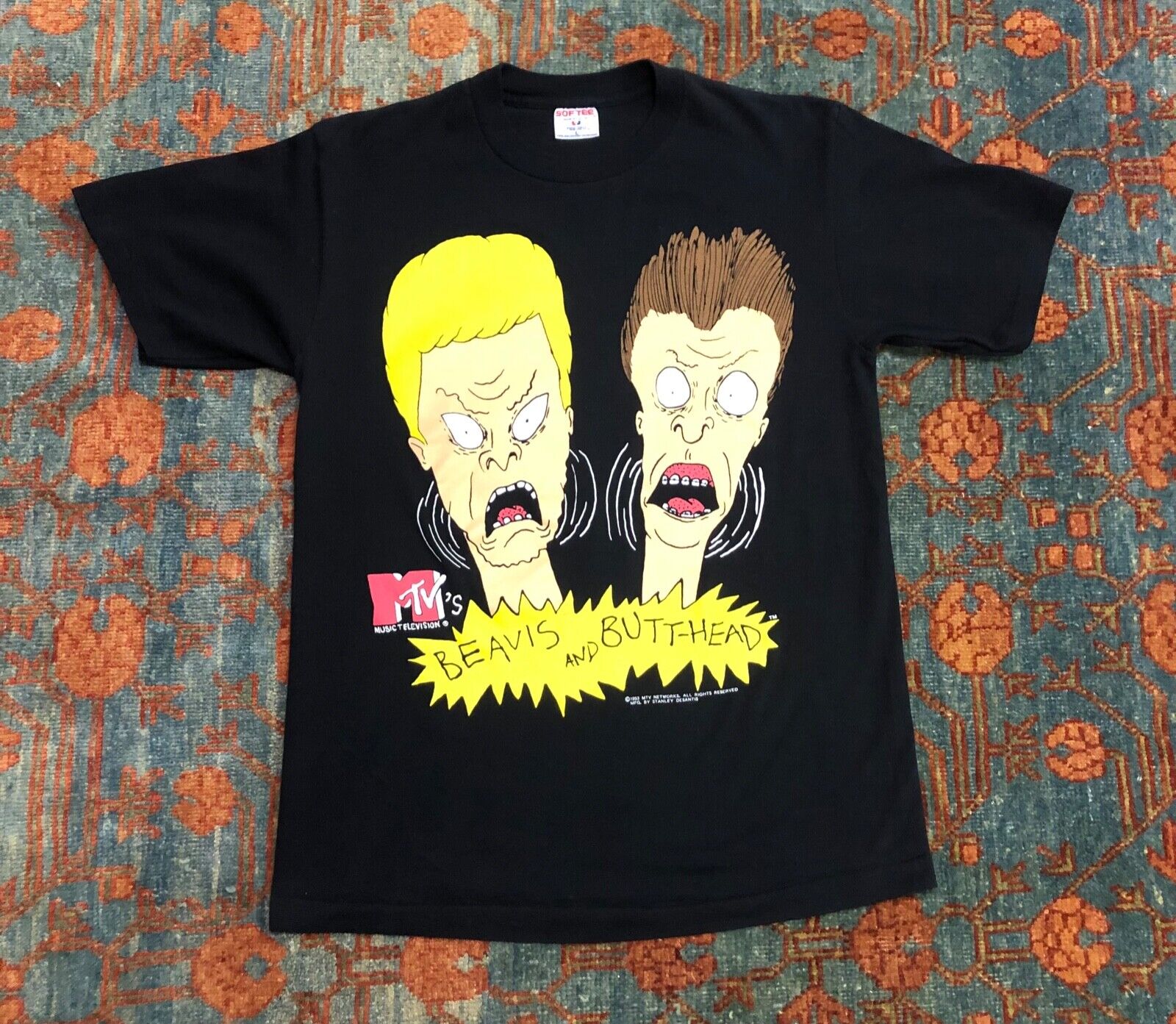 Vintage 1993 Beavis and Butt-head MTV show T shirt size large 100% cotton