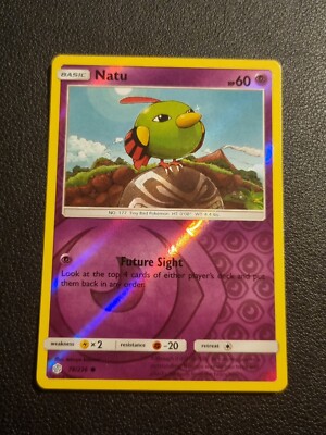 REVERSE HOLO Pokemon Sonne & Mond Kosmische Finsternis TCG Karte Natu 78/236