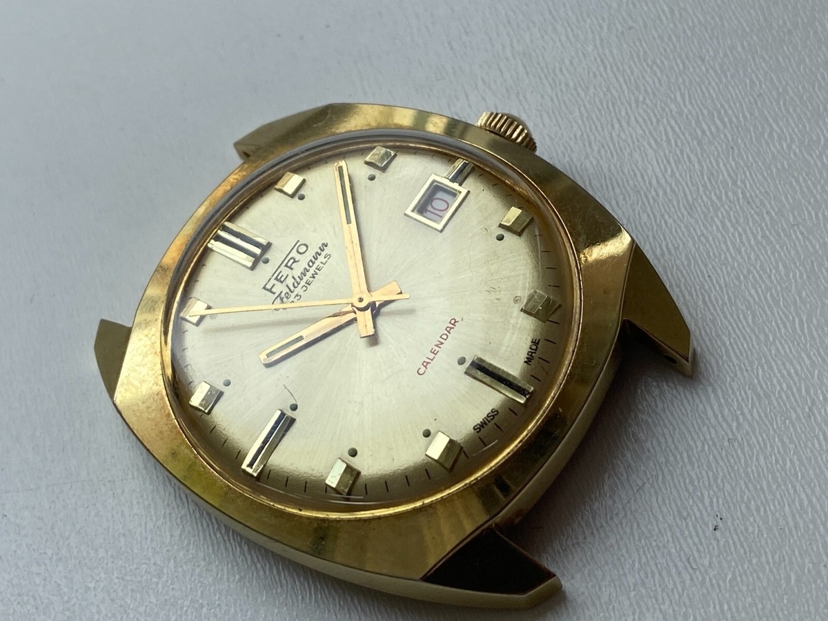 Vintage RARE Men Watch FERO FELDMANN 23 JEWELS CALENDAR Vintage RARE Men Watch FERO FELDMANN 23 JEWELS CALENDAR
