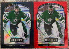 jake oettinger rookie red black rainbow parallel 91 20-21 allure hockey stars