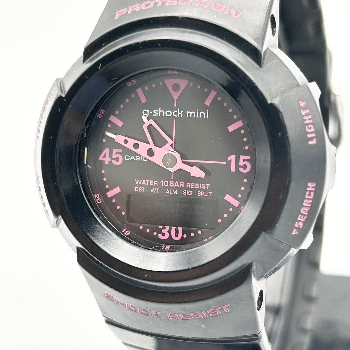 Auth G SHOCK MINI GMN-50 Round Stainless Wrist Watch Black New