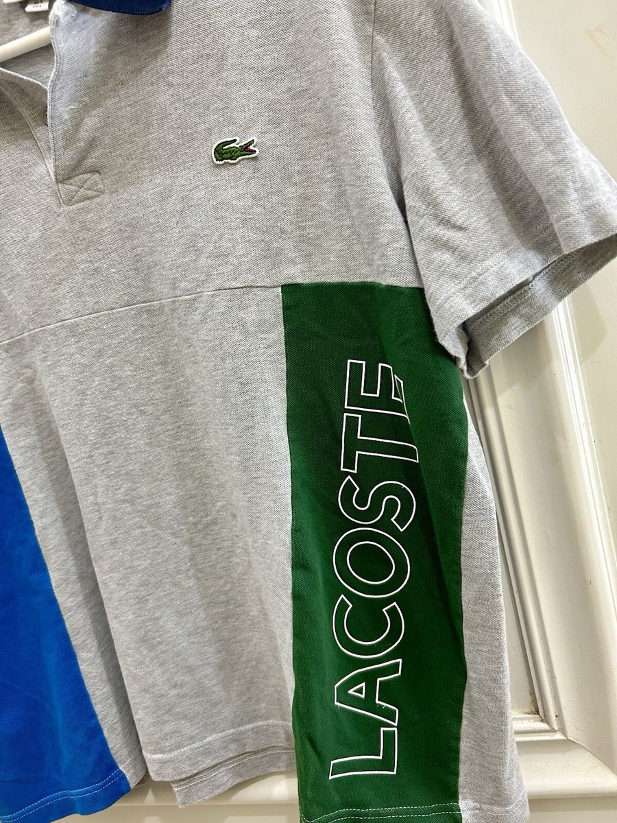 Lacoste Polo Shirt Size 5 L Colorblock Regular Fit Stretch Lacoste Polo Shirt Size 5 L Colorblock Regular Fit Stretch