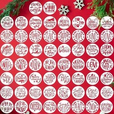 3inch Christmas Stencils for Painting on Wood Slice58pcs Small Christmas Sten...