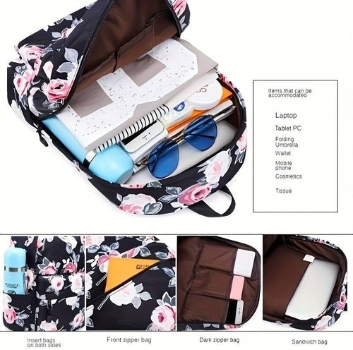 School Bag Backpack Large Girls Boys Rucksack Lunch Bag Pencil Case 3Pcs Set - Picture 5 of 14